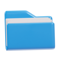 Folder icon 3d render illustration png