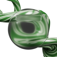 3d le rendu de morphisme du verre conception avec abstrait racine formes png