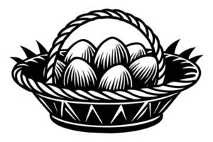 Eggs in the basket design vector