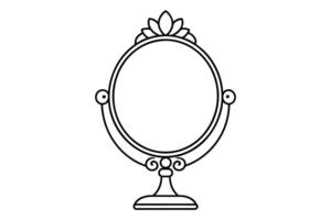 Mirror frame Hand drawn illustration design vector