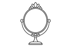 Mirror frame Hand drawn illustration design vector