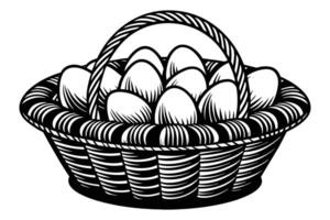 Eggs in the basket design vector