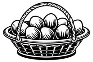 Eggs in the basket design vector