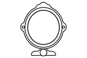 Mirror frame Hand drawn illustration design vector