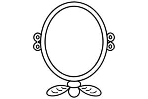 Mirror frame Hand drawn illustration design vector