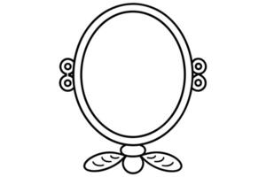 Mirror frame Hand drawn illustration design vector