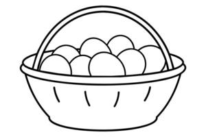 Eggs in the basket design vector