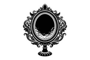 Mirror frame Hand drawn illustration design vector