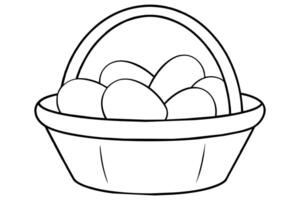 Eggs in the basket design vector