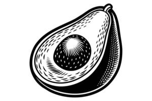 aguacate bosquejo mano dibujado ilustración diseño vector