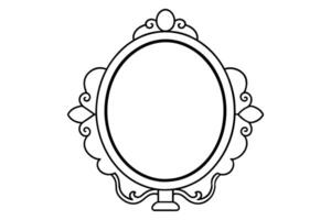 Mirror frame Hand drawn illustration design vector