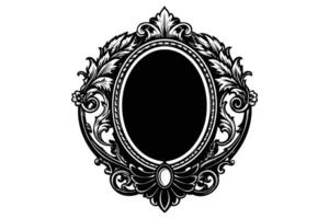 Mirror frame Hand drawn illustration design vector