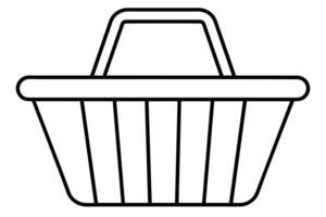 picnic cesta icono en contorno estilo diseño vector