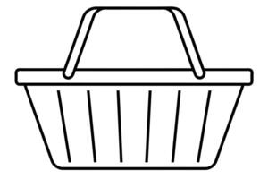 picnic cesta icono en contorno estilo diseño vector