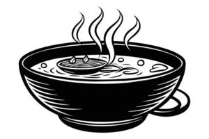 Hot Soup Bowl Plate design vector