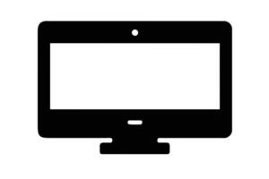 Electronic devices with white blank screens - computer monitor design vector