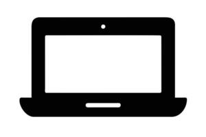 Electronic devices with white blank screens - computer monitor design vector