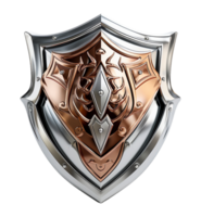 3d shield element, protection or security symbol icon, generated ai png