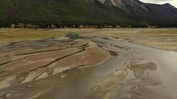 Aerial view of Medicine Lake in the dry season. video