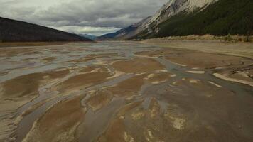 Aerial view of Medicine Lake in the dry season. video