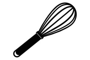 Black Kitchen whisk icon design vector