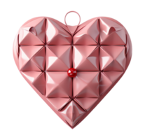 3D love element, cute heart shape icon, generated ai png