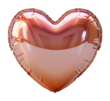 3D love element, cute heart shape icon, generated ai png