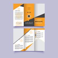 Travels trifold brochure design template vector