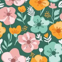 Abstract Floral seamless pattern design for fashion textiles, graphic design for background vector