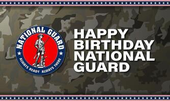 United States National Guard Birthday December 13 Background Illustration vector