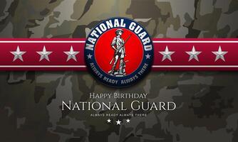 United States National Guard Birthday December 13 Background illustration vector