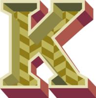 Clásico alfabeto letras k png