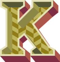 Vintage Alphabet Lettering K png