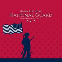 United States National Guard Birthday December 13 Background Illustration vector