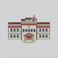 Pixel art illustration School. Pixelated School. School class Building pixelated for the pixel art game and icon for website and game. old school retro. vector