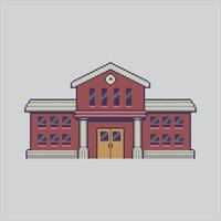 Pixel art illustration School. Pixelated School. School class Building pixelated for the pixel art game and icon for website and game. old school retro. vector