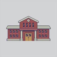 Pixel art illustration School. Pixelated School. School class Building pixelated for the pixel art game and icon for website and game. old school retro. vector