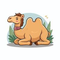 Cartoon camel isolated on white background vector