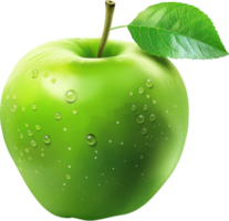 Fresh Green Apple fruits isolated on a transparent background png