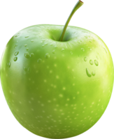 Frais vert Pomme des fruits isolé sur une transparent Contexte png