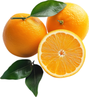 Fresh Orange slice isolated on a transparent background png