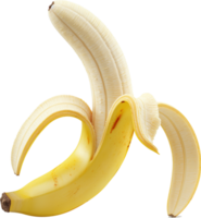 Gelb Banane - - köstlich Banane öffnen isoliert auf ein transparent Hintergrund png