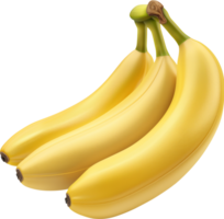 Jaune banane - délicieux banane isolé sur une transparent Contexte png