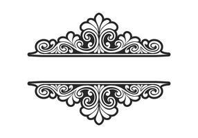 ornamento floral diseño elemento para marco, borde, y Boda con Clásico estilo vector