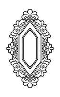 Ornament floral design element for frame, border, and wedding with vintage style vector
