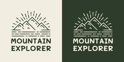 Vintage mountain club emblem badge design suitable for printable products. vector
