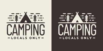 Camping locals club illustration design suitable for printable products. vector