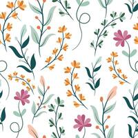 Abstract flower background design floral border frame vector