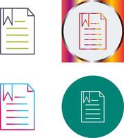 Unique Bookmarked Document Icon Design vector