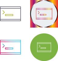 Unique Console Icon Design vector